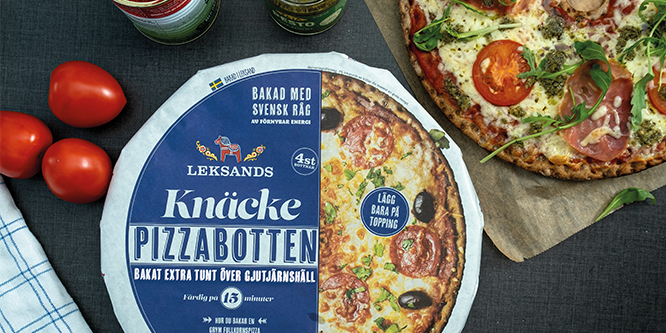 Pizzabotten som knäcker – Leksands Knäckebröd lanserar unik Knäckepizzabotten